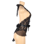 QUEEN LINGERIE TEDDY ESCOTADO DE ENCAJES S/M