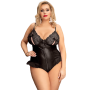 QUEEN LINGERIE TEDDY CON CREMALLERA PLUS SIZE por sólo 20,76 €