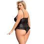 QUEEN LINGERIE TEDDY CON CREMALLERA PLUS SIZE