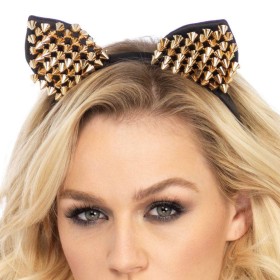 LEG AVENUE DIADEMA GATITO TACHUELAS GOLD por sólo 7,99 €