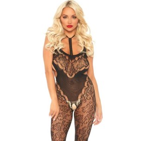 LEG AVENUE LACE BODYSTOCKING WITH CUT OUT T,.U. por sólo 21,59 €