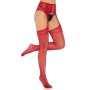 LEG AVENUE MEDIAS DE ENCAJES CON LIGUERO BURDEOS TALLA UNICA por sólo 13,59 €