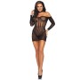LEG AVENUE MINI VESTIDO MANGA LARGA Y CUELLO HALTER TALLA UNICA