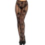 LEG AVENUE MEDIAS ALTAS CON ABERTURA TRASERA DISE—O FLORAL TALLA UNICA