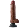 DILDO VIBRADOR KING COCK CON TESTICULOS 25.5 CM COLOR MARRON por sólo 63,99 €