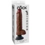 DILDO VIBRADOR KING COCK CON TESTICULOS 25.5 CM COLOR MARRON por sólo 63,99 €