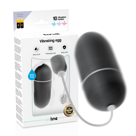 ONLINE HUEVO VIBRADOR WATERPROOF - NEGRO por sólo 13,56 €