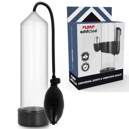 PUMP ADDICTED BOMBA ERECCIÓN RX3 TRANSPARENTE CON VIBRADOR por sólo 36,72 €
