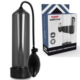 PUMP ADDICTED BOMBA ERECCIÓN RX3 NEGRO CON VIBRADOR por sólo 36,72 €