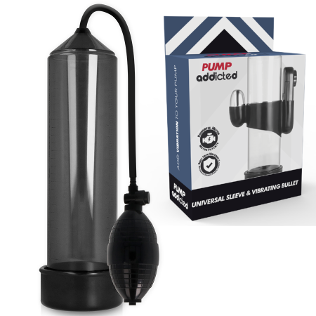 PUMP ADDICTED BOMBA ERECCIÓN RX3 NEGRO CON VIBRADOR por sólo 36,72 €