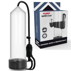 PUMP ADDICTED BOMBA ERECCIÓN RX5 TRANSPARENTE CON VIBRADOR por sólo 39,92 €