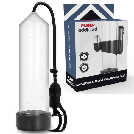 PUMP ADDICTED BOMBA ERECCIÓN RX5 TRANSPARENTE CON VIBRADOR por sólo 39,92 €
