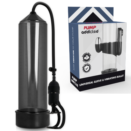 PUMP ADDICTED BOMBA ERECCIÓN RX5 NEGRO CON VIBRADOR por sólo 39,92 €