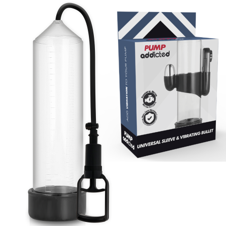 PUMP ADDICTED BOMBA ERECCIÓN RX7 TRANSPARENTE CON VIBRADOR por sólo 40,72 €
