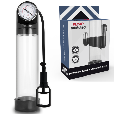 PUMP ADDICTED BOMBA ERECCIÓN RX9 TRANSPARENTE CON VIBRADOR por sólo 47,92 €