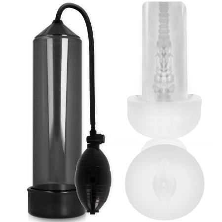 PUMP ADDICTED RX3 BOMBA ERECCIÓN TRANSPARENTE CON MASTURBADOR por sólo 31,92 €