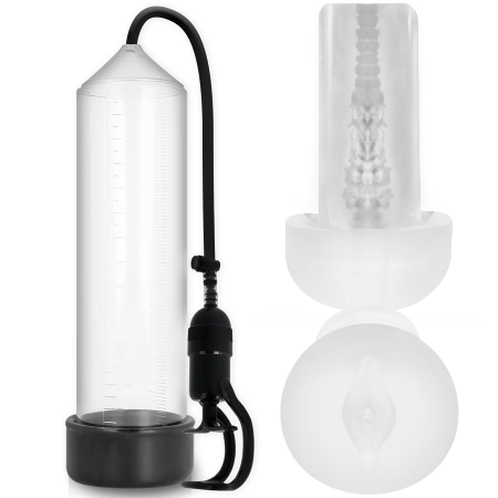 PUMP ADDICTED BOMBA ERECCIÓN RX5 TRANSPARENTE CON MASTURBADOR por sólo 35,12 €
