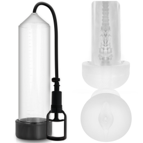 PUMP ADDICTED BOMBA ERECCIÓN RX7 TRANSPARENTE CON MASTURBADOR por sólo 35,92 €