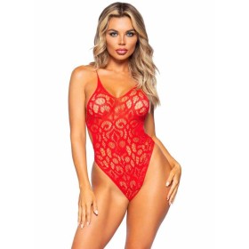 LEG AVENUE TEDDY DE ENCAJES Y TIRANTAS EN LA ESPALDA - ROJO por sólo 27,92 €