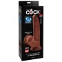 KING COCK PLUS 3D COCK SWINGING BALLS 24.5 CM - MARRON