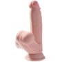 KING COCK PLUS 3D COCK SWINGING BALLS 15.2 CM - NATURAL