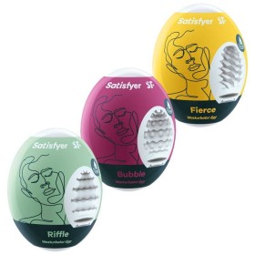 SATISFYER 3 HUEVOS MASTURBADORES - RIFFLE, BUBBLE & FIERCE por sólo 10,36 €