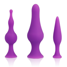 OHMAMA SET PLUG ANALES SILICONA - LILA por sólo 18,36 €