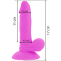 Vibrador flexible con mando a distancia 17 cm LILA