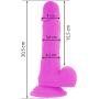 Vibrador flexible con mando a distancia 20.5 cm LILA