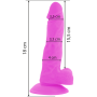 Vibrador flexible con mando a distancia 18 cm LILA