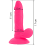 Vibrador flexible con mando a distancia 17 cm ROSA