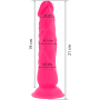 Vibrador flexible con mando a distancia 21 cm ROSA