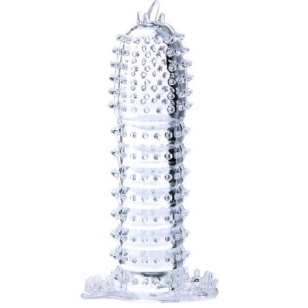 FUNDA TRANSPARENTE CON PUNTOS ESTIMULANTES 14.2 CM por sólo 11,12 €