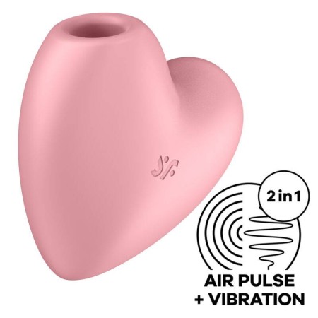 SATISFYER CUTIE HEART ESTIMULADOR Y VIBRADOR - ROSA