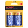 KODAK MAX PILA ALCALINA D LR20 BLISTER*2