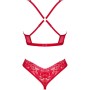 OBSESSIVE - LACELOVE SET DOS PIEZAS CUPLESS ROJO M/L