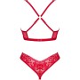 OBSESSIVE - LACELOVE SET DOS PIEZAS CUPLESS ROJO M/L