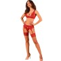 OBSESSIVE - LACELOVE MEDIAS DE ENCAJE ROJO M/Lpor sólo15.99€