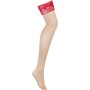 OBSESSIVE - LACELOVE MEDIAS DE ENCAJE ROJO M/Lpor sólo15.99€
