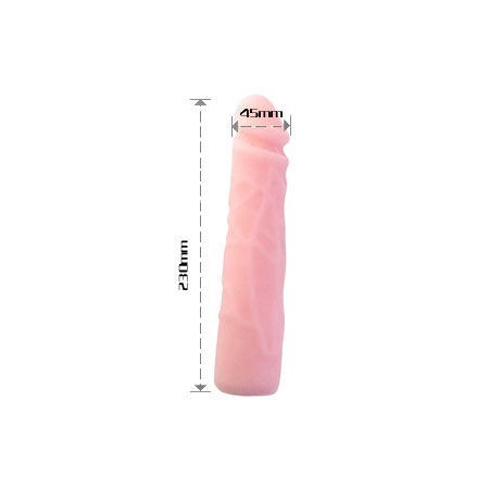 BAILE - DILDO SILICONA TACTO PIEL REALISTICO 23 CM
