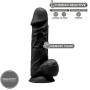 SILEXD - MODELO 1 PENE REALISTICO SILICONA PREMIUM SILEXPAN NEGRO 21.5 CM sólo 42.99€