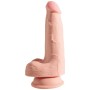 KING COCK - DILDO TRIPLE DENSIDAD 13 CM CON TESTICULOS