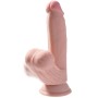 KING COCK - PLUS 3D DILDO SWINGING BALLS 15.2 CM NATURAL