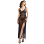 CHILIROSE - CR 4723 LONG BABYDOLL & THONG BLACK XL sólo 42.99€