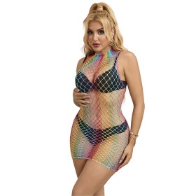 SUBBLIME - 952433 RAINBOW HIGH NECK SLEEVELESS FISHNET BODYSTOCKING ONE SIZE sólo 14.99€