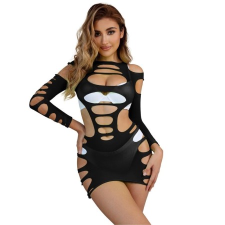 SUBBLIME - 952266 LONG SLEEVE ELASTIC FISHNET BODYSTOCKING BLACK ONE SIZE sólo 12.99€