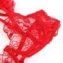 SUBBLIME - 957513 CONJUNTO SUJETADOR Y LIGA DE ENCAJE ROJO L/XL sólo 32.22€