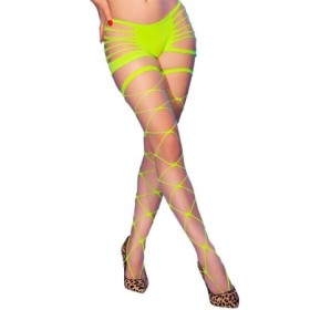 CHILIROSE - CR 4867 MEDIAS DE REJILLA CON AGUJEROS VERDE NEÓN sólo 8.26€