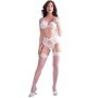 CHILIROSE - CR 4862 SET SUJETADOR, LIGUERO, TANGA Y MEDIAS DE ENCAJE BLANCO S sólo 28.09€