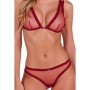 PASSION - BELISSANA SET SUJETADOR + TANGA BURDEOS S/M